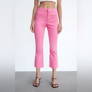 Zara pink mini flare pants
